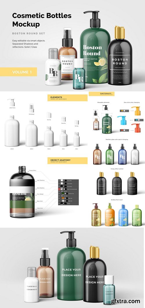 CM - Cosmetic Bottles Mockup Vol.1 1955323