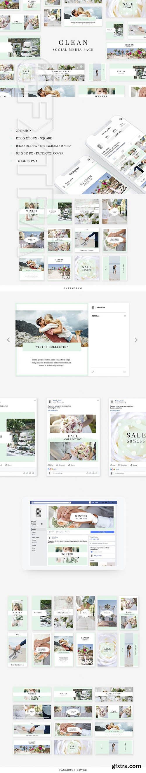 CreativeMarket - Clean Social Media Pack 2000931