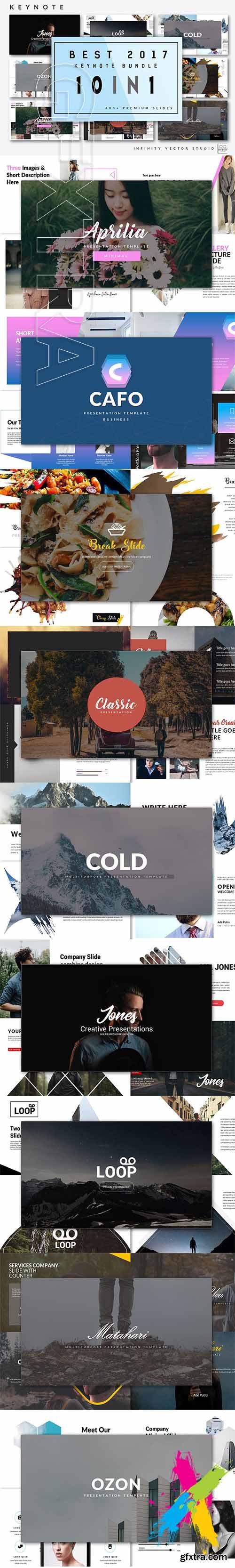 CreativeMarket - Best 2017 Keynote Bundle 10 in 1 2004146