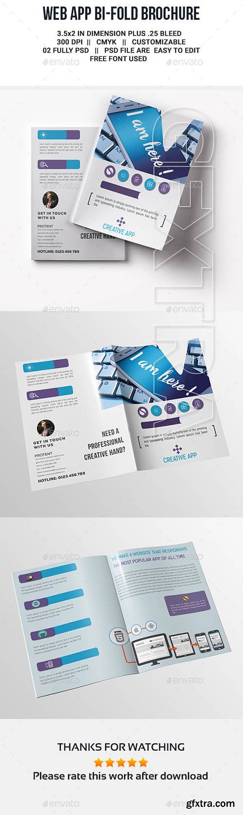 GraphicRiver - Web app Bi-fold Brochure template 20857327