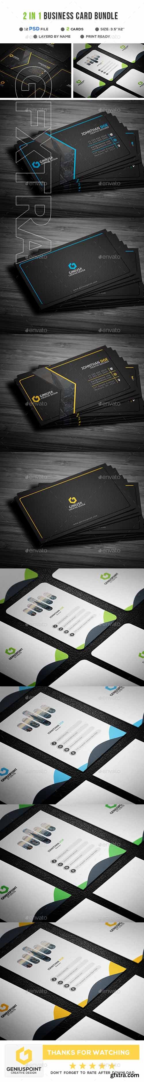 GraphicRiver - 2 in 1 Business Card Bundle 20867485