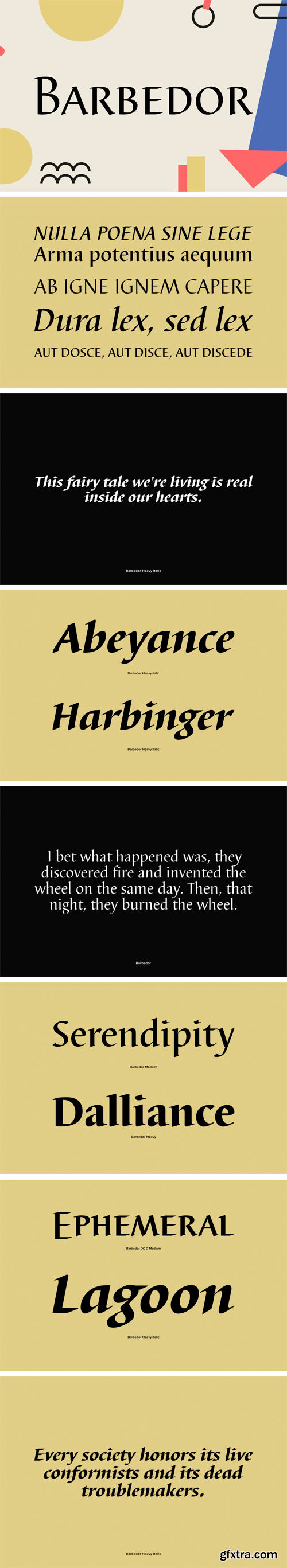 Barbedor Font Family