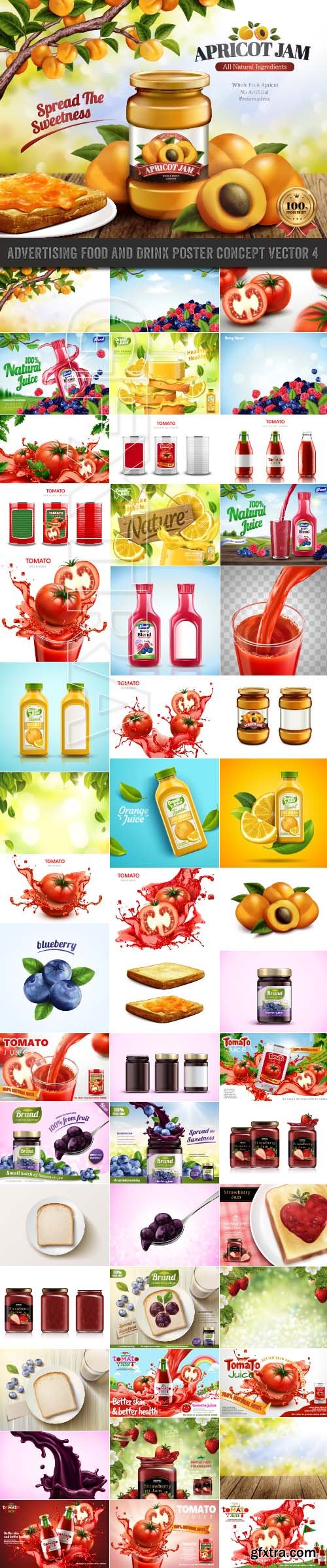 Advertising Food and Drink Poster Concept vector 4