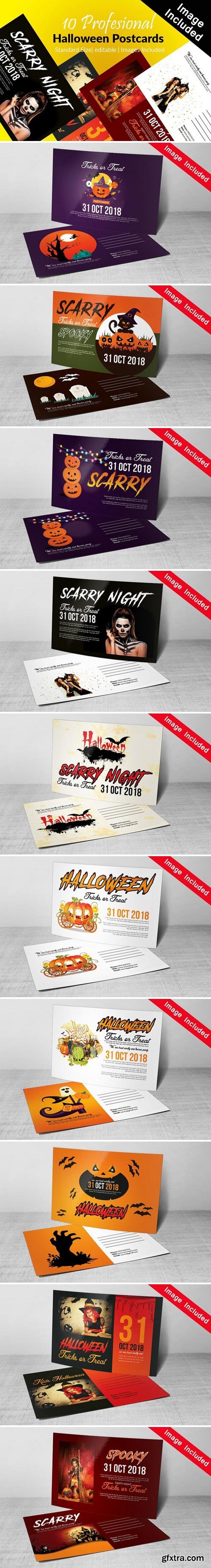 CM - 10 Halloween Postcard Bundle 1993904