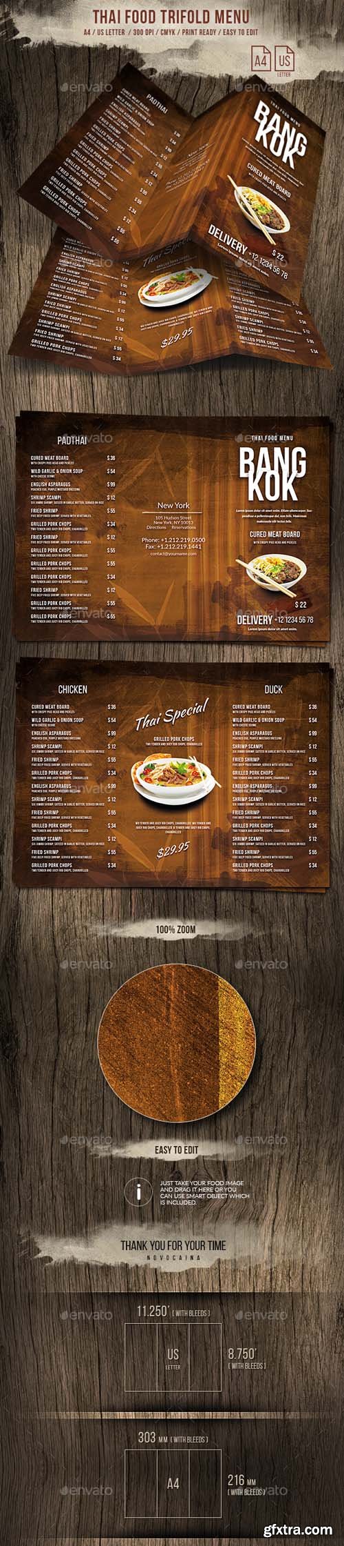 GR - Thai Trifold A4 and US Letter Menu 20888908