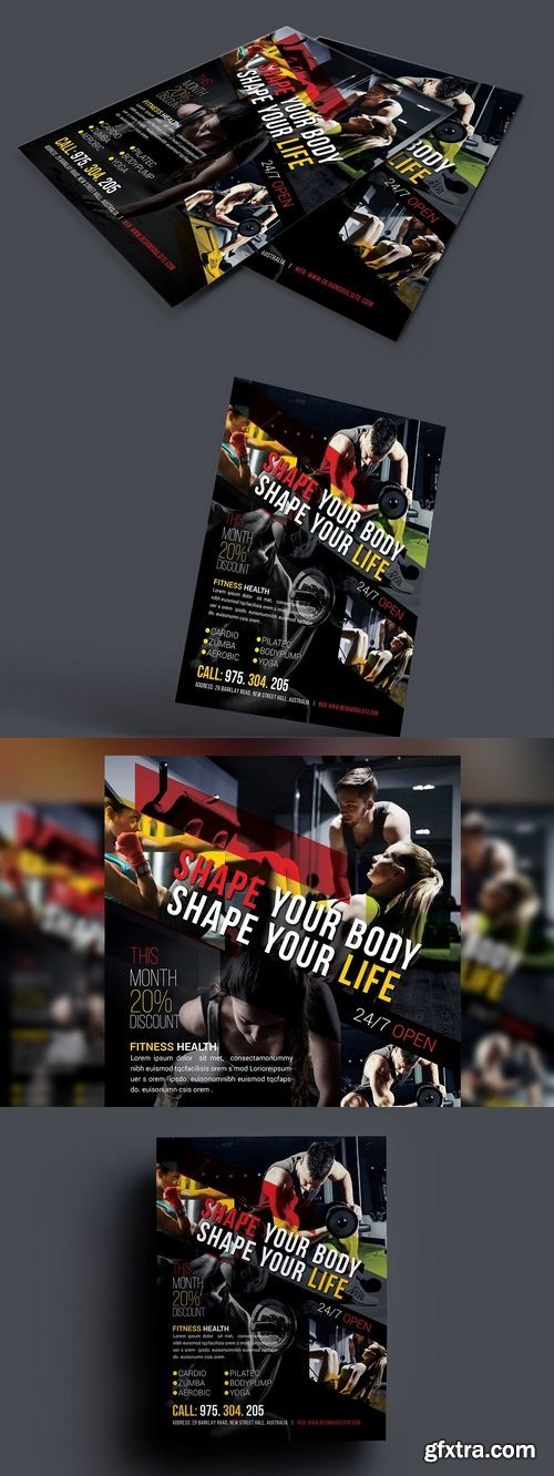 CreativeMarket - Fitness Flyer 1366033