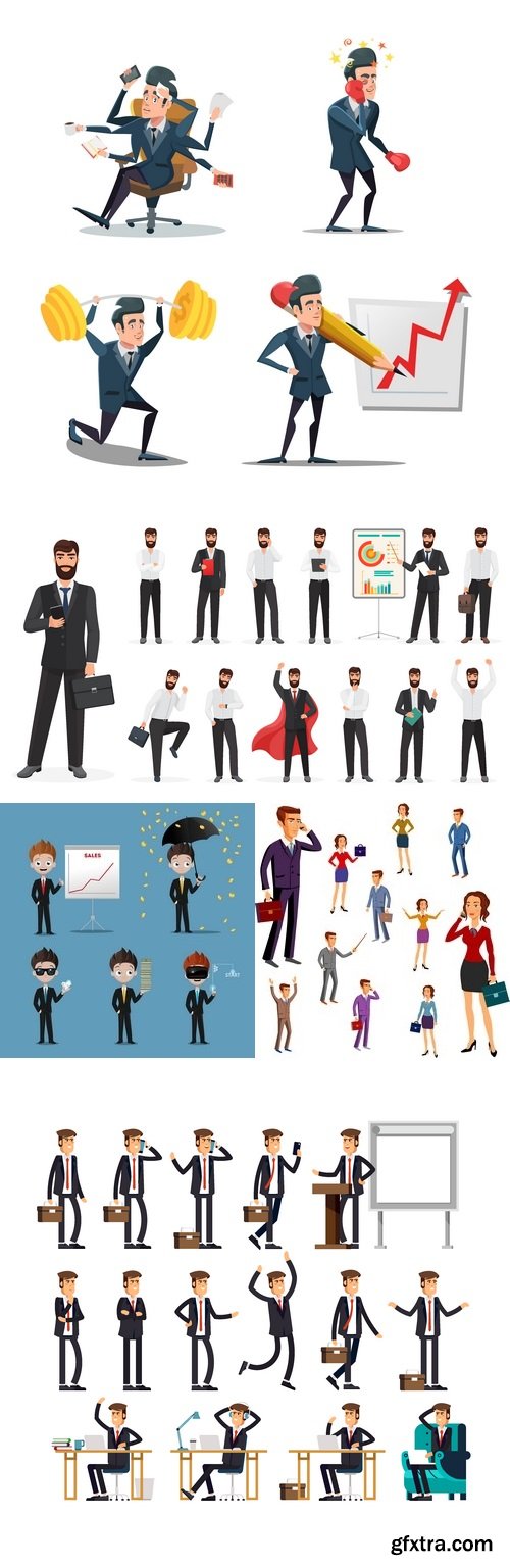 Vectors - Cartoon Businessman 40