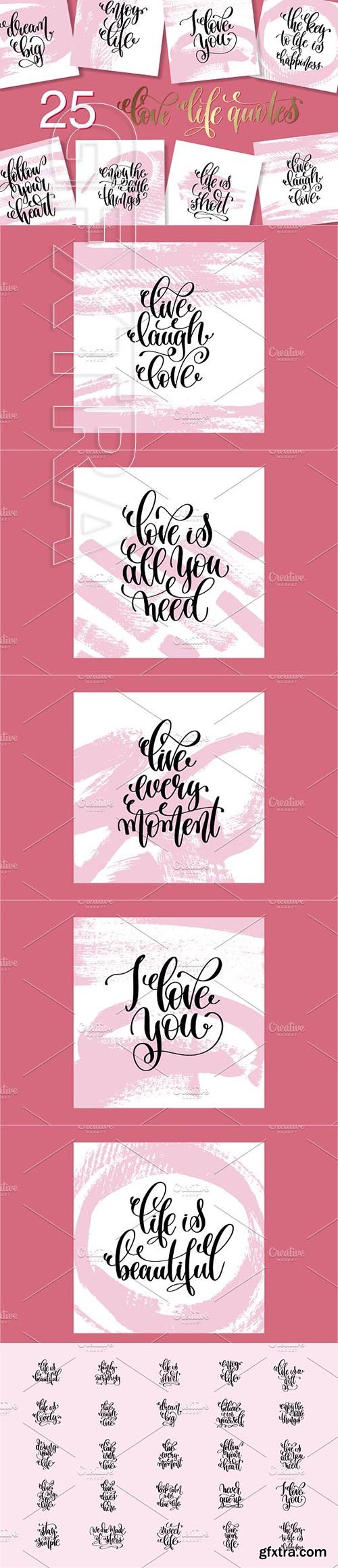 CreativeMarket - 25 LOVE LIFE QUOTES 1950101