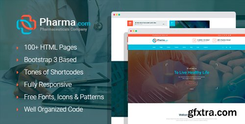 ThemeForest - Pharma+ v1.0 - Pharmaceuticals Company and Shop HTML Template with Builder - 20847378