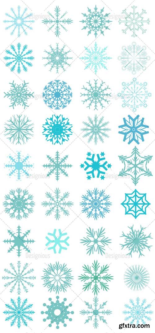 Christmas vector snowflakes - Stock Vector