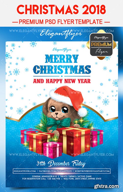 Christmas 2018 – Flyer PSD Template + Facebook Cover
