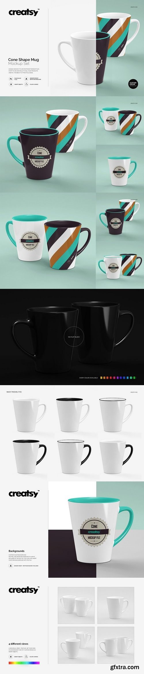 CM - Cone Shape Mug Mockup Set 1392594