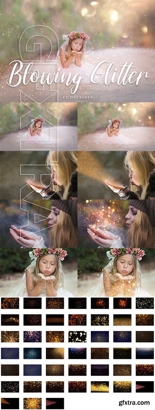 CreativeMarket - 45 Blowing Glitter Overlays 2001673