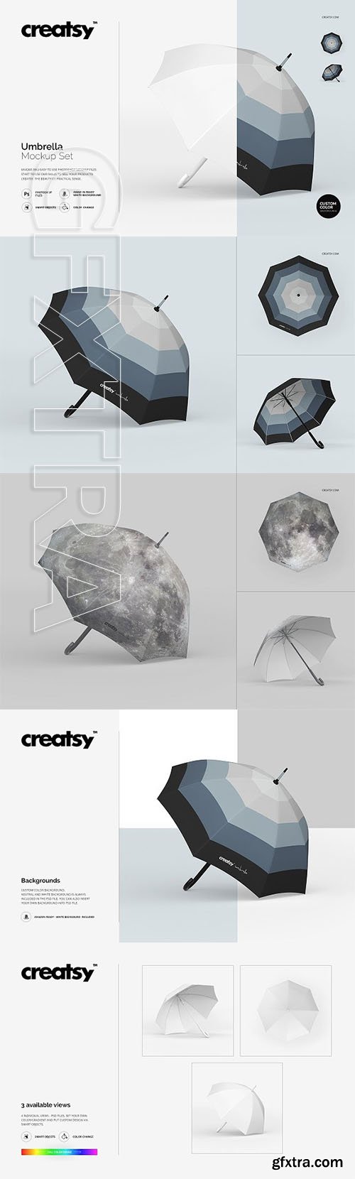 CreativeMarket - Umbrella Mockup Set 2020963