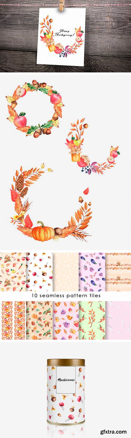 CM - Autumn Collection Watercolor Clipart 1952883