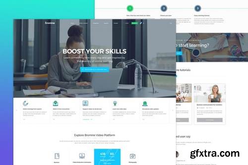 ThemeForest - Bromine - Online Learning Platform PSD template 19271729