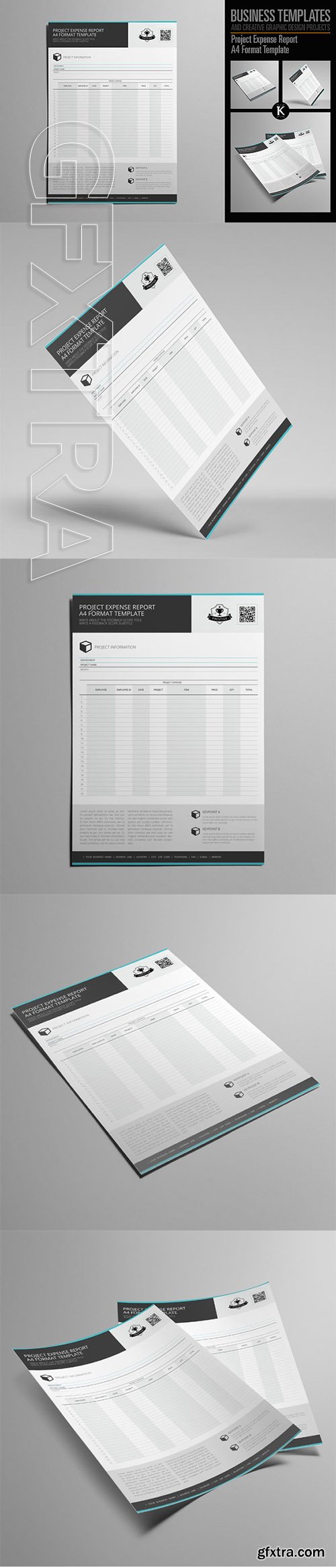 CreativeMarket - Project Expense Report A4 Format 2002441