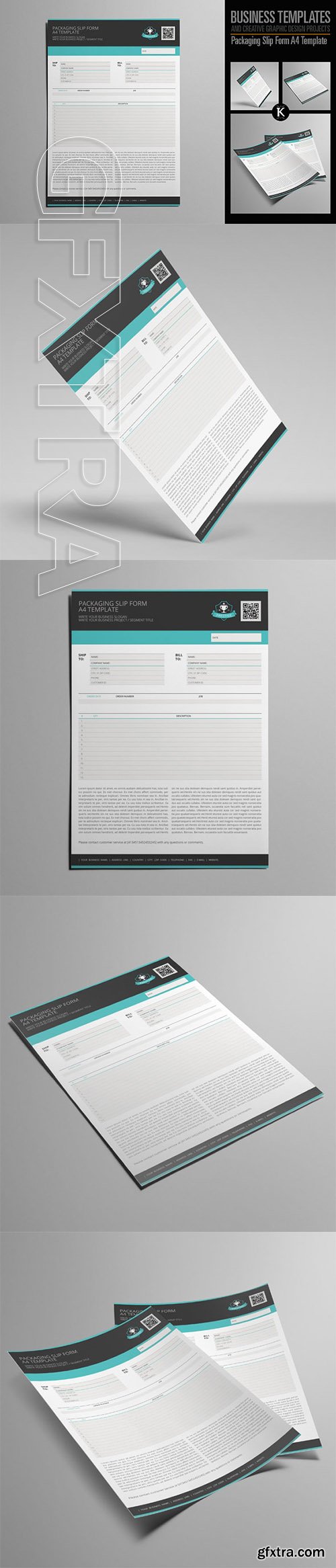 CreativeMarket - Packaging Slip Form A4 Template 2001752