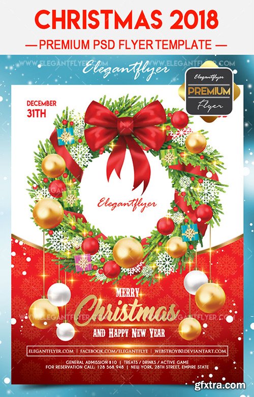 Christmas 2018 V03 – Flyer PSD Template + Facebook Cover