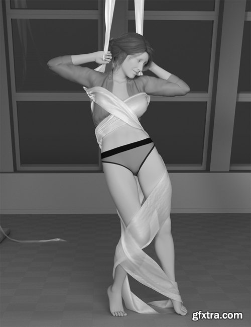 Dance Time - Aerial Studio and Poses for Genesis 8 Female