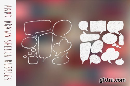 VECTOR HAND DRAWN SPEECH BUBBLES