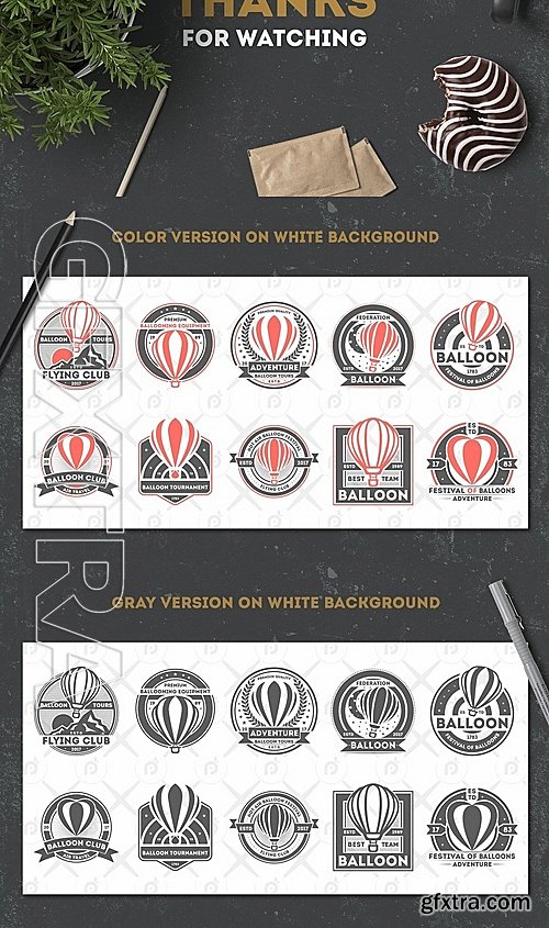 CM - Balloon Vintage Logo & Badge Vol1 1385787