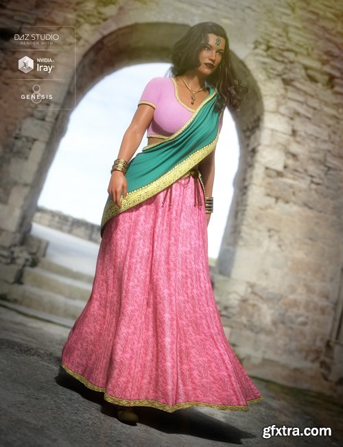 Saree for Genesis 8 Female and Victoria 8