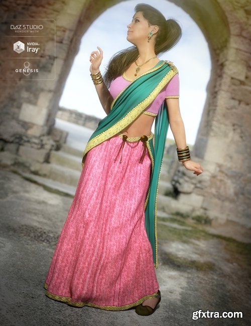 Saree for Genesis 8 Female and Victoria 8