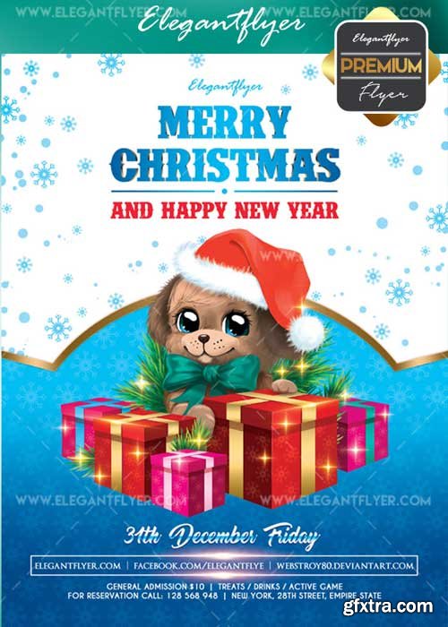 Christmas 2018 V3 Flyer PSD Template + Facebook Cover