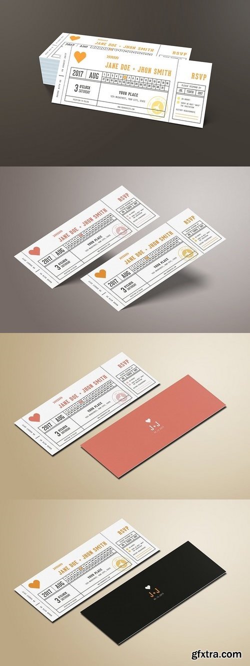 CM - Wedding Invitation Ticket 1347434