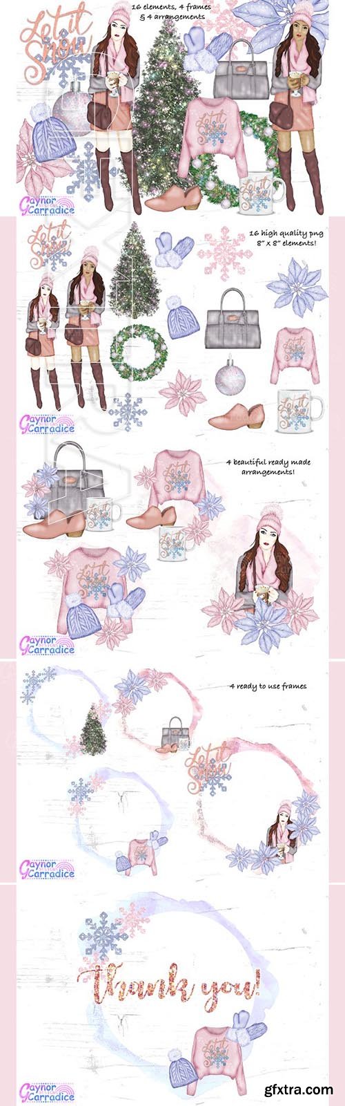 CreativeMarket - Winter fashion Clipart 2002535