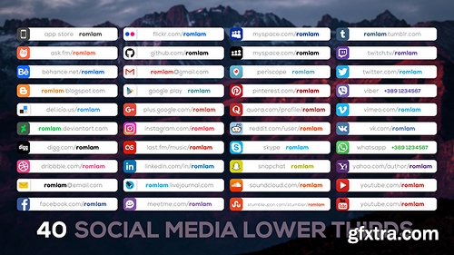 Videohive Social Media Lower Thirds 20334014