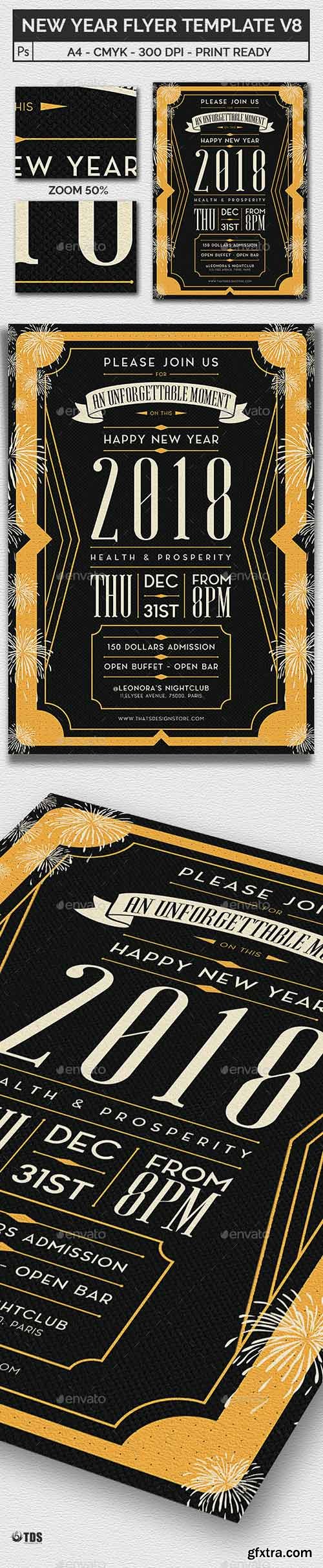 Graphicriver - New Year Flyer Template V8 20921350