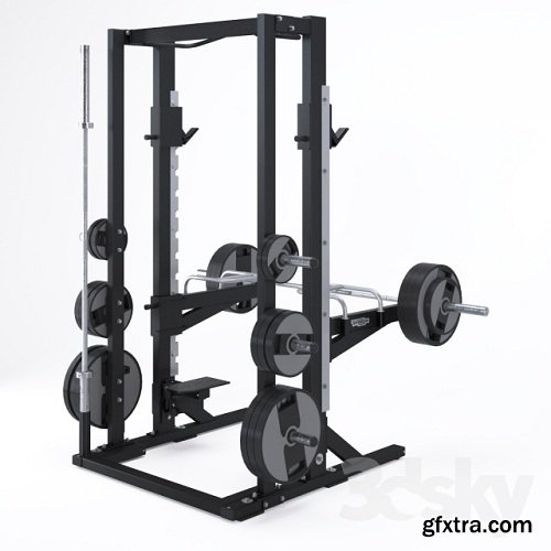 PURE STRENGTH - OLYMPIC HALF RACK 3d Model