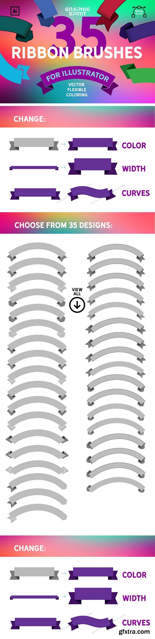 CM - Vector Ribbon Brushes Illustrator 1942007