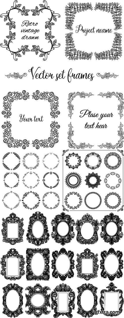 Vectors - Ornamental Floral Frames 45