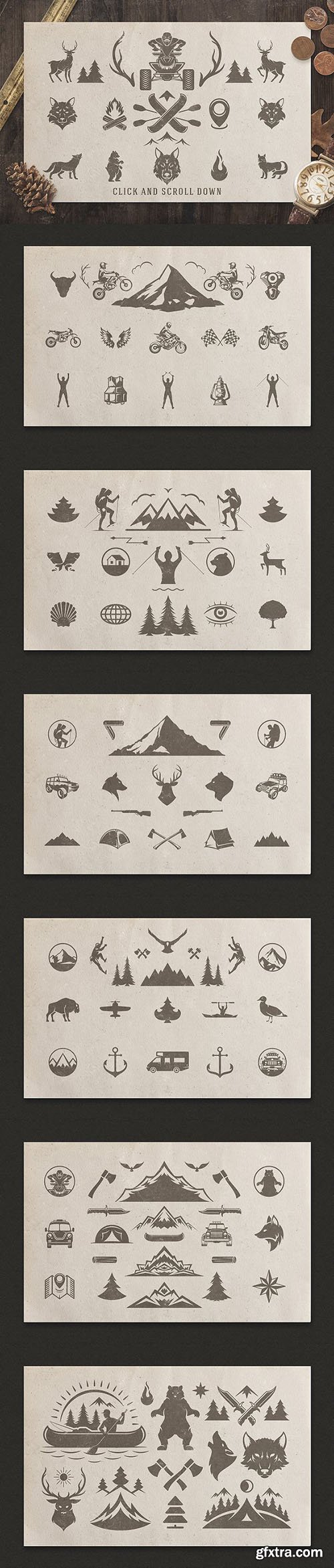 CreativeMarket - 280 Outdoor logos and badges 2015487