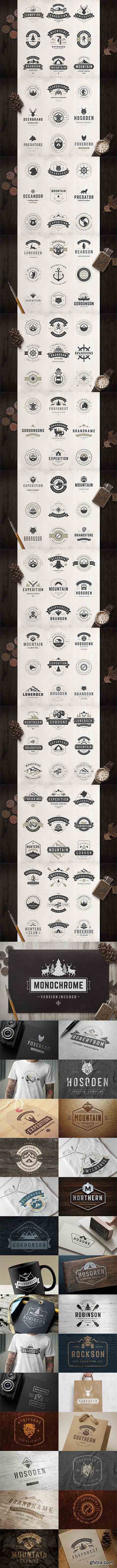 CreativeMarket - 280 Outdoor logos and badges 2015487