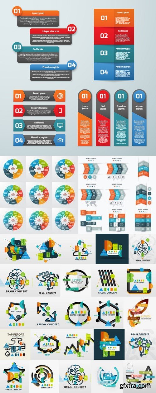 Vectors - Option Infographics Elements 84