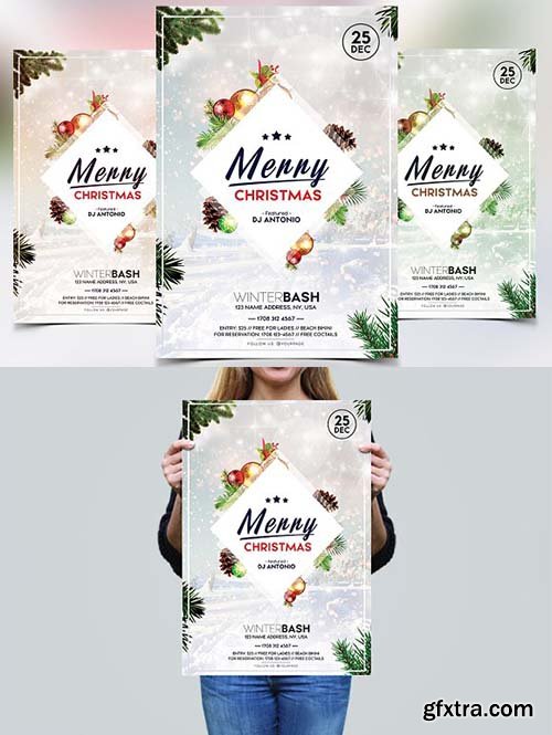 CreativeMarket - Merry Christmas - PSD Flyer Template 2002987