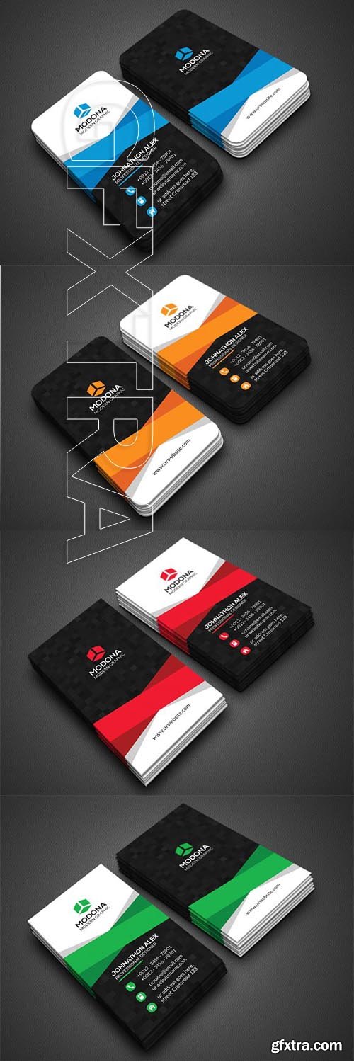 CreativeMarket - Vertical Business Card 2019242