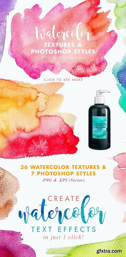 CM - Vector & JPG Watercolor Textures 1364909