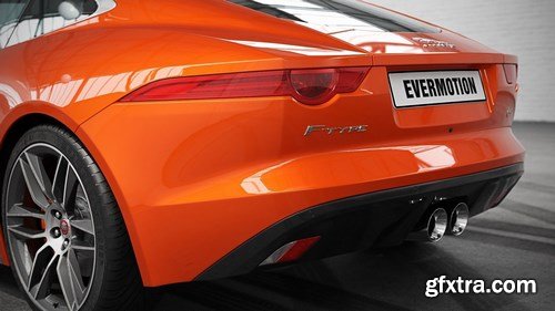 Jaguar F-TYPE 2017 EVERMOTION HD Models Cars Vol.6 3D Model