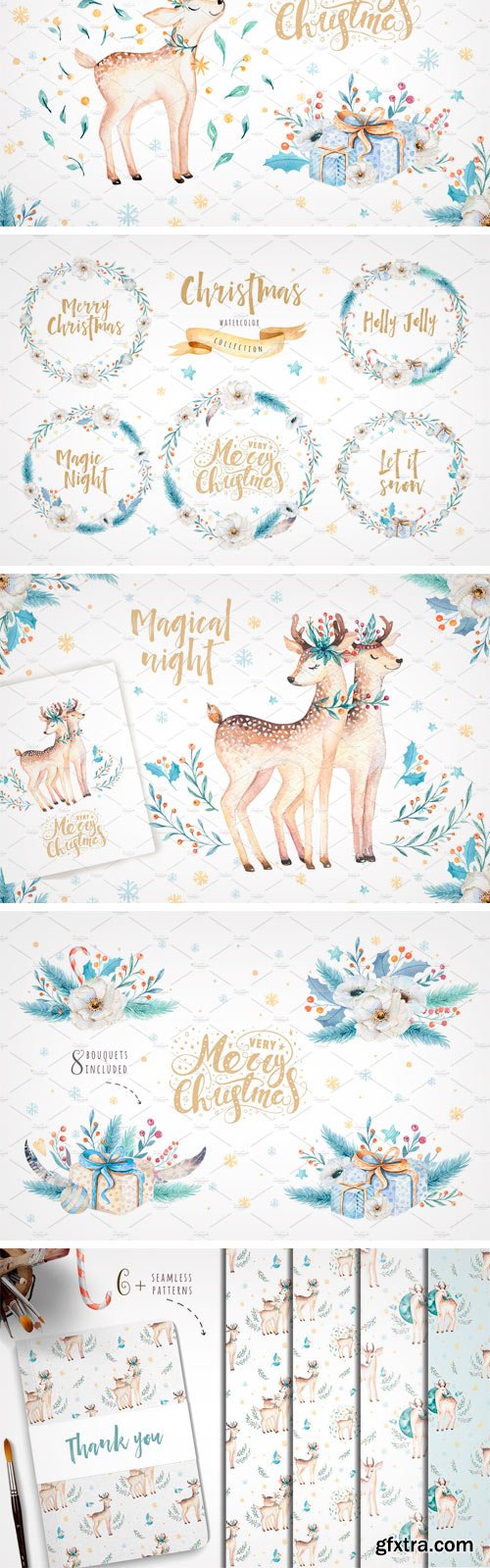 CM - Watercolor Christmas Deer 1953047