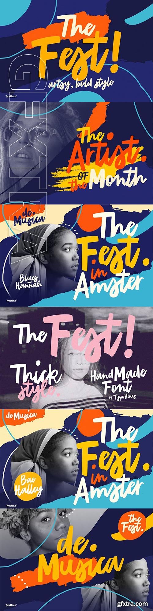 CreativeMarket - The Fest - Bold Artsy Fonts 2019244