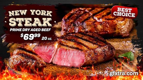 Motionarray Steak & Burger - Restaurant Promo 50747