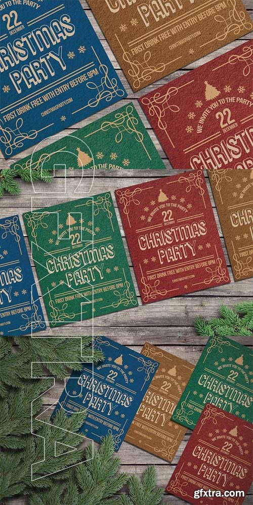 CreativeMarket - Christmas Retro Party Rustic 2019057