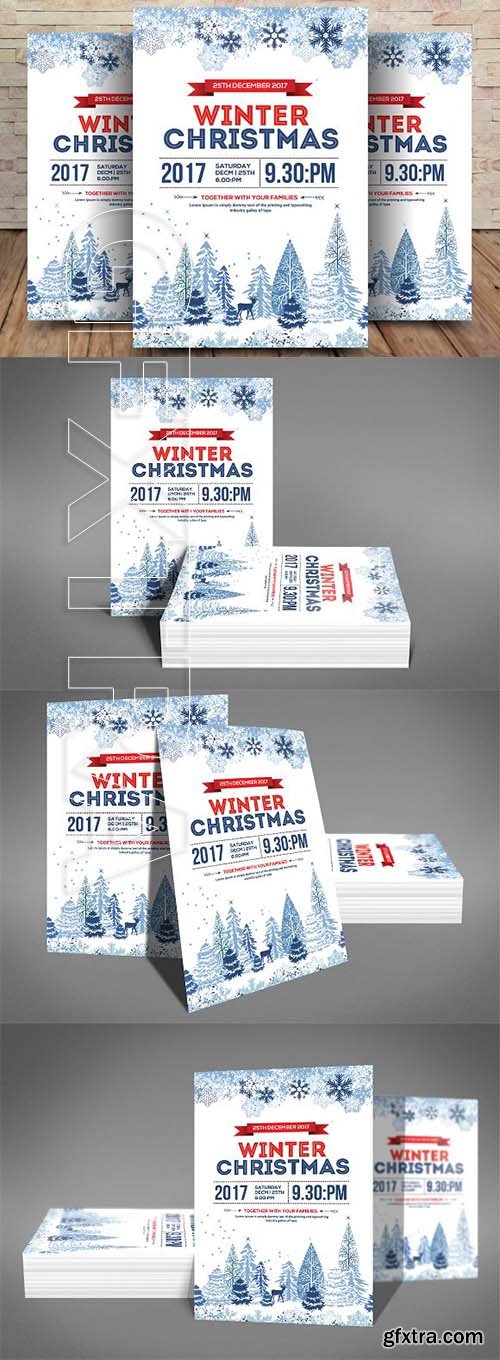 CreativeMarket - Winter Sounds-Christmas Party Flyer 2019751