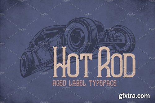 CreativeMarket Hot Rod Modern Label Typeface 1791159