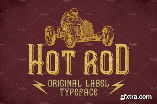 CreativeMarket Hot Rod Modern Label Typeface 1791159